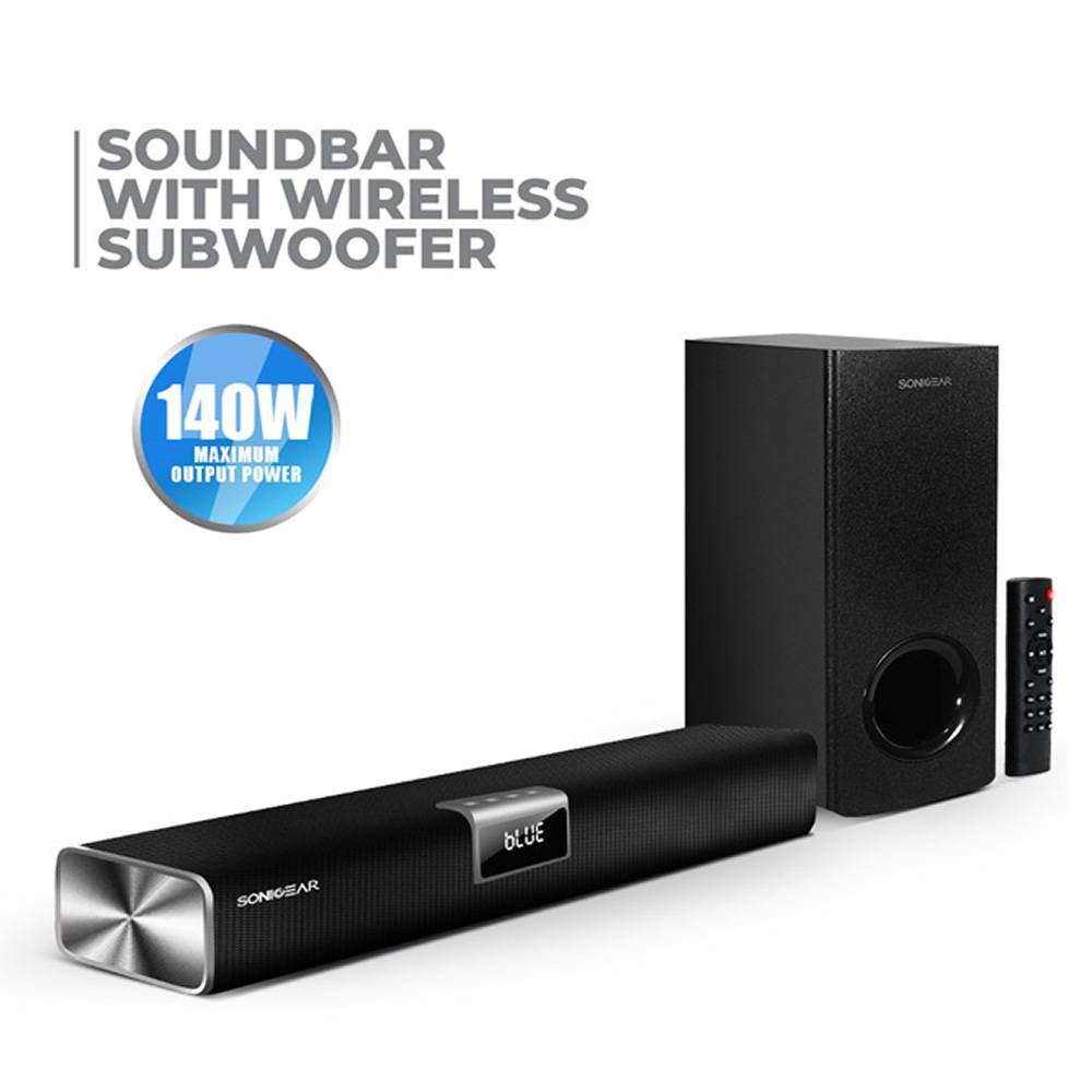 SonicGear SonicBar 5300BT Powerful Wirelss Soundbar Subwoofer for PC and TV